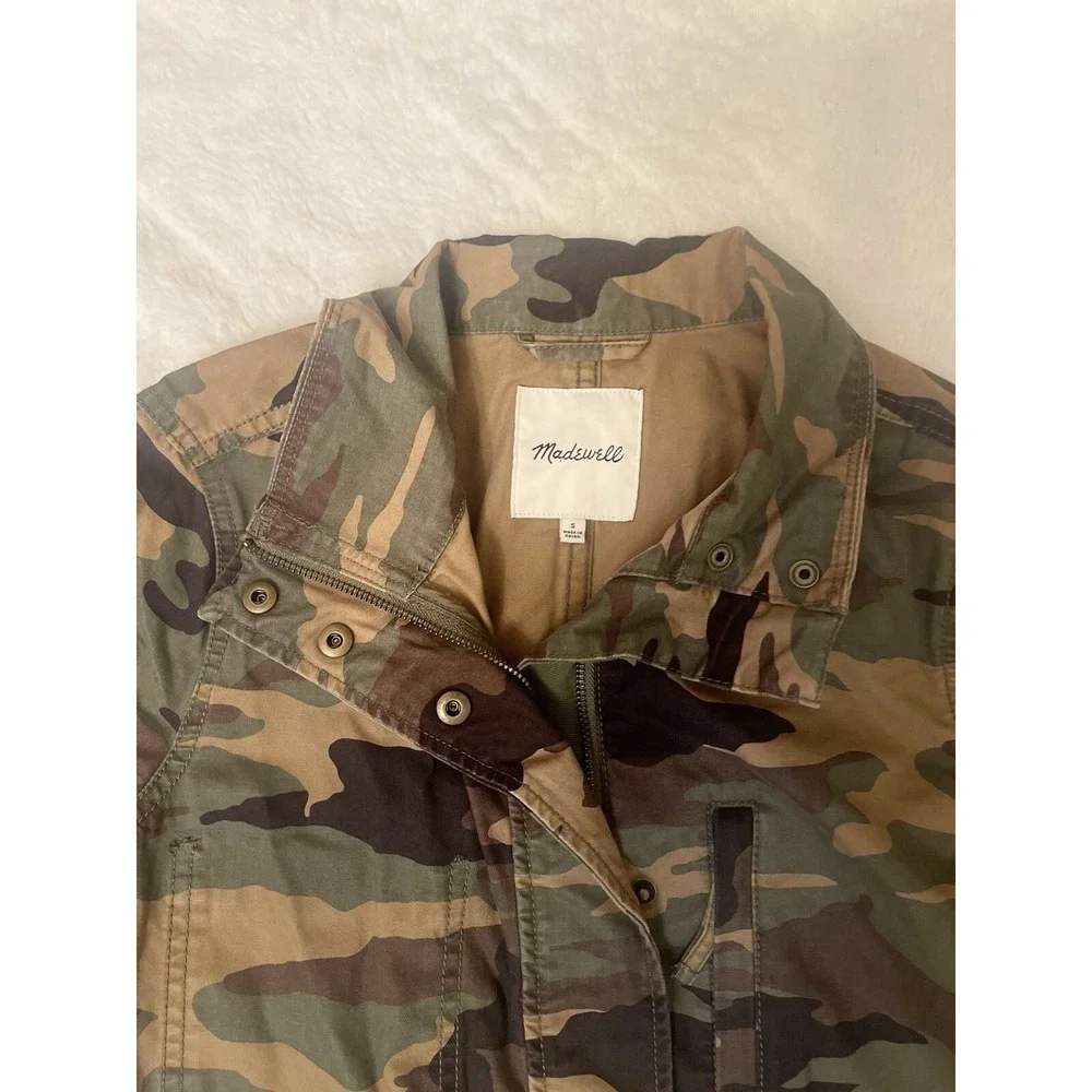 Madewell Womens Dispatch Camo Utility Jacket Faded Birch Size Small